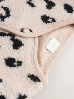 neutre - Veste bébé Borg imprimé léopard (0mois-2ans)