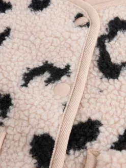 neutre - Veste bébé Borg imprimé léopard (0mois-2ans)