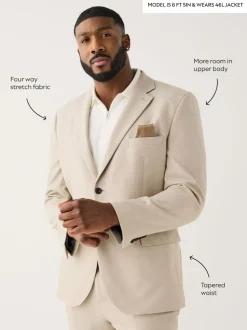 neutre - Veste de costume extensible Ajusté aux Muscles Motionflex