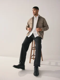 neutre - Veste-chemise en laine à deux poches