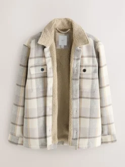 neutre - Vérifier Borg Lined Shacket