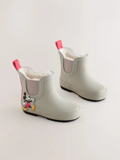 neutre - Wellies à cheville doublées Mickey Mouse