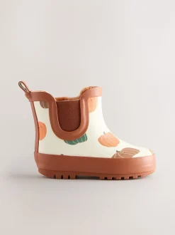 Neutre citrouille Halloween - Bottines en caoutchouc avec doublure chaude