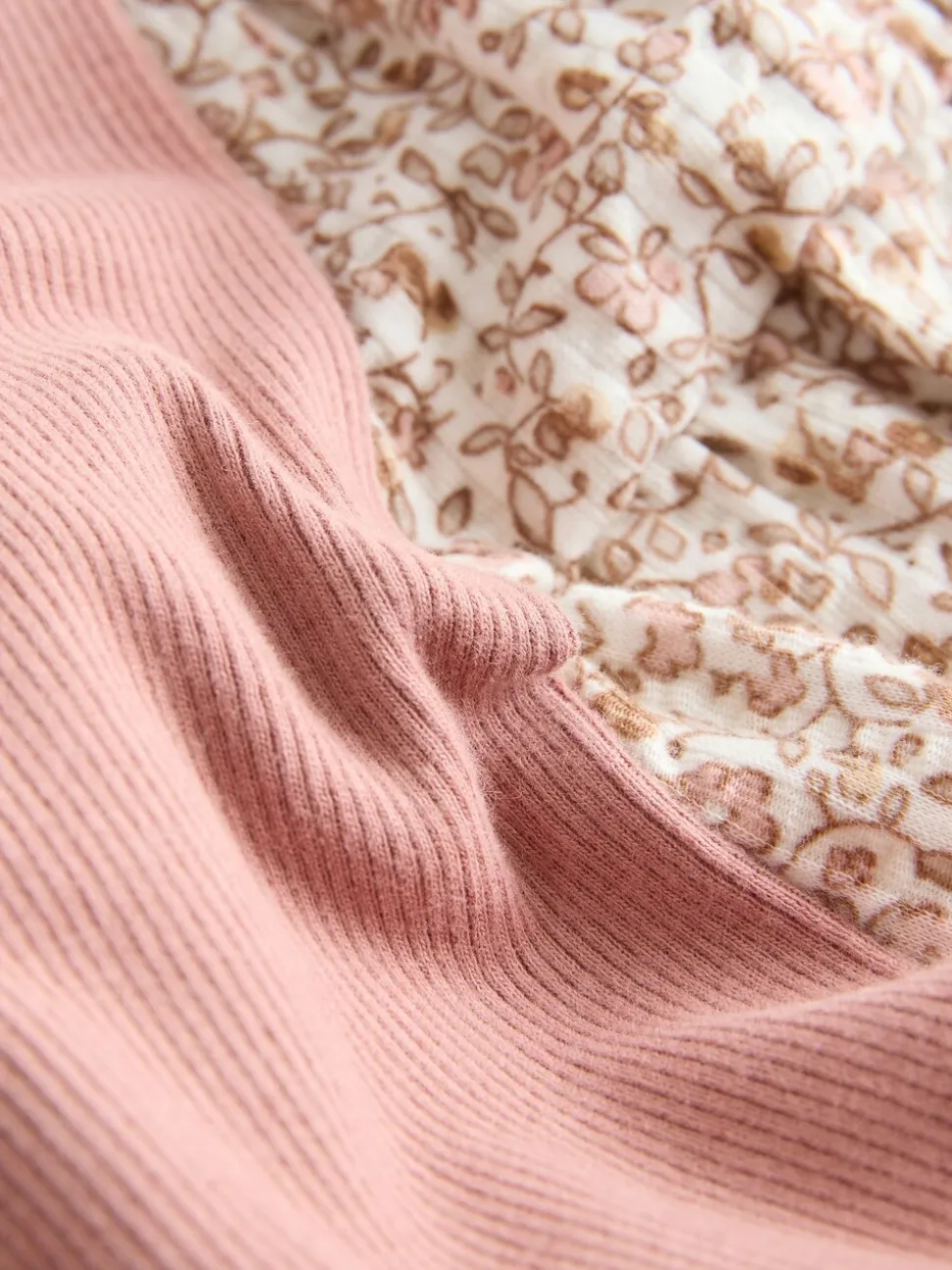 Neutre Ditsy Fleuri - Ensemble chemisier et legging à manches longues (3mois-7ans)