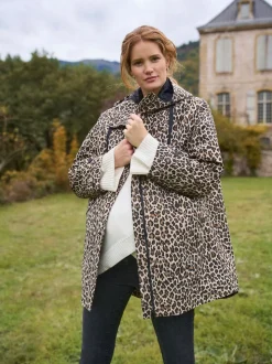 Neutre imprimé léopard - Imperméable de Grossesse et de portage Seraphine 3-en-1