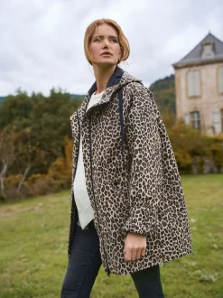 Neutre imprimé léopard - Imperméable de Grossesse et de portage Seraphine 3-en-1