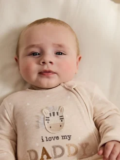 Neutre J’aime mon papa - Dors-bien bébé zippé bidirectionnel (0-18mois)