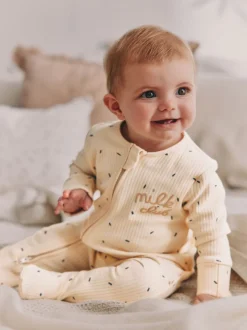 Neutre Milk Club - Lot de 3 dors-bien bébé à fermeture éclair bidirectionnelle 100 % coton (0mois -2ans)