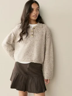 Neutre neutre - Pull polo à manches longues Boucle