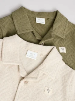 Neutre/kaki - Lot de barboteuses texturées bébé 2