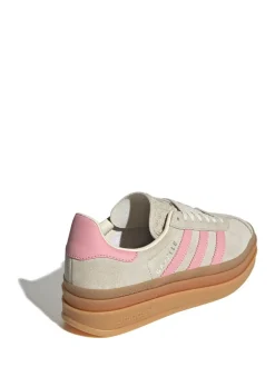 Neutre/Rose - Baskets Adidas Originals Gazelle Bold Lace Junior