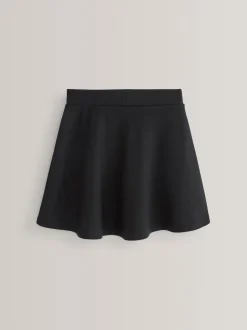 Noir - 2 Pack Pull-On Jersey Extensible School Skater Jupes (3-17yrs)