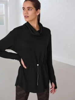 Noir - Active Col bénitier Sweat Top