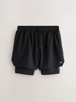 Noir - Active 2-en-1 Shorts 2 Lot
