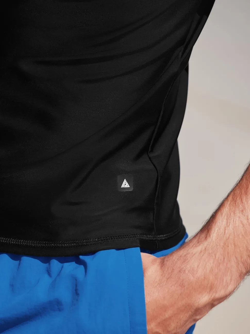 Noir - Active Manche courte Rash gilet