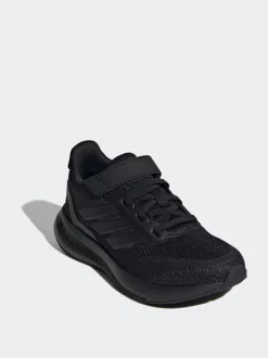 Noir - adidas Baskets de course Runfalcon 5 à lacets élastiques pour enfant