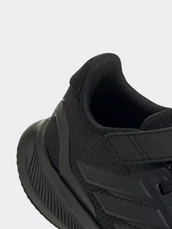 Noir - adidas Baskets de course Runfalcon 5 à lacets élastiques pour enfant