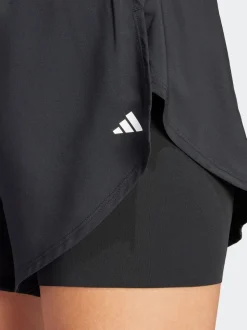Noir - Adidas Entraînement 2-en1 Short