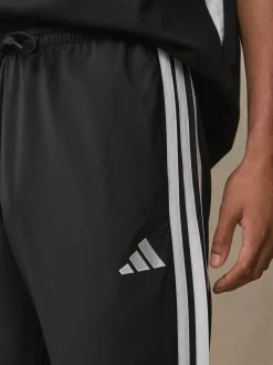 Noir - adidas Essentiel 3-Rayure Joggers Stanford à ourlet ouvert