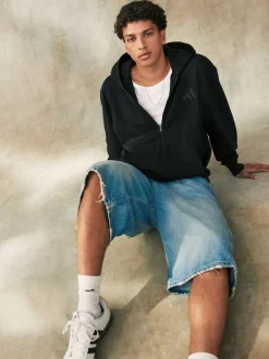 Noir - Adidas Sweat à capuche zippé en polaire toutes saisons