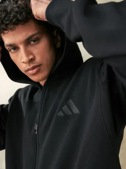 Noir - Adidas Sweat à capuche zippé en polaire toutes saisons