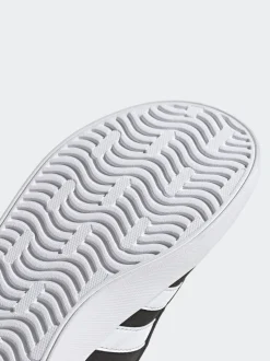 Noir - adidas Vl Cour 3.0 Baskets enfant à crochets et boucles