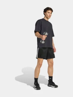 Noir - adidas Workout Essentials Base 3Rayures Shorts en piqué 7pouces