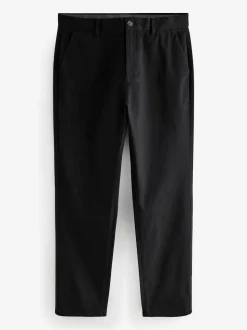 Noir - Ajustement droit - Pantalon chino stretch