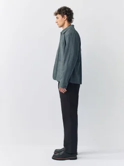 Noir - Ajustement droit - Pantalons Chinos extensibles plissés avec taille élastique