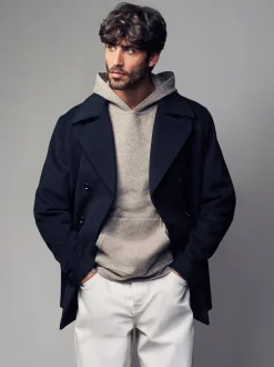 Noir - Ajustement régulier - Caban N.premium doux au toucher en laine