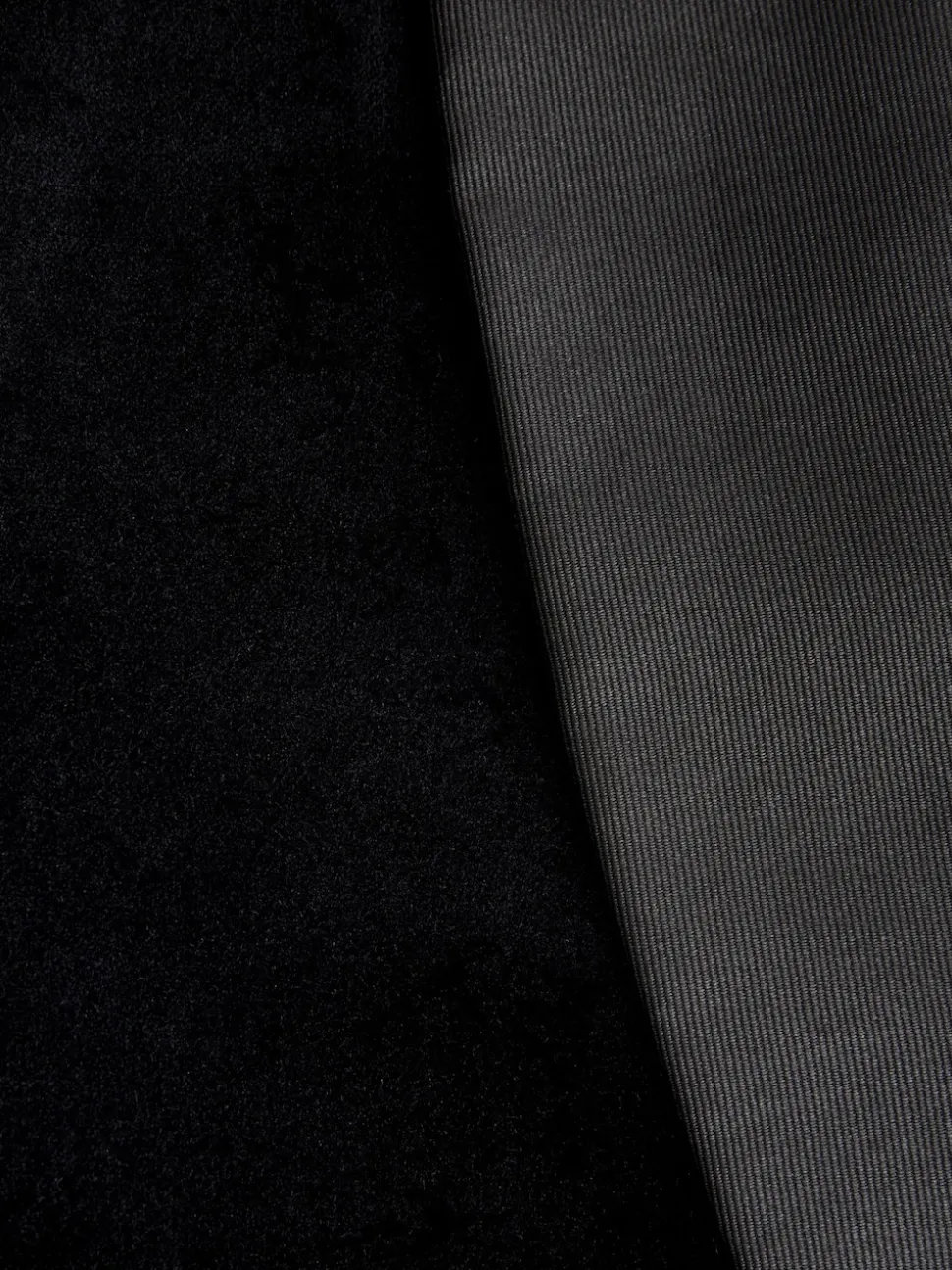 Noir - Ajustement régulier - Blazer Signature Pontoglio en velours italien avec revers châle