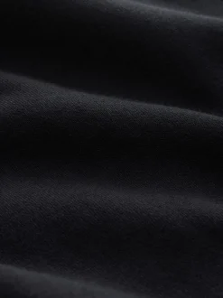 Noir - Ajustement régulier - Sweat-shirt à capuche en jersey riche en coton épais