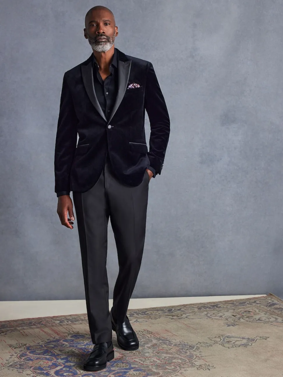 Noir - Ajustement régulier - Blazer Signature Pontoglio en velours italien