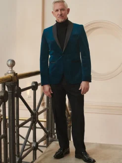 Noir - Ajustement régulier - Pantalon de smoking ajustable avec laine