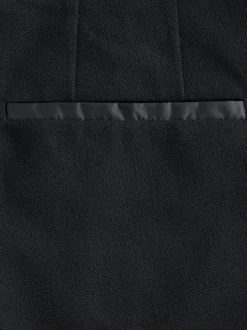 Noir - Ajustement régulier - Pantalon de smoking ajustable avec laine