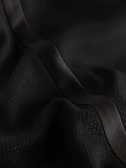 Noir - Ajustement régulier - Pantalon de smoking texturé avec détail de ruban adhésif