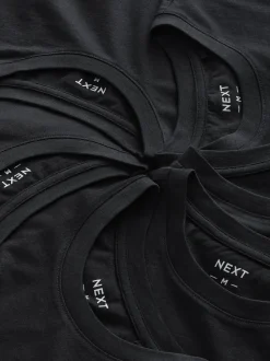 Noir - Ajustement régulier - Lot de t-shirts essentiels en coton 6