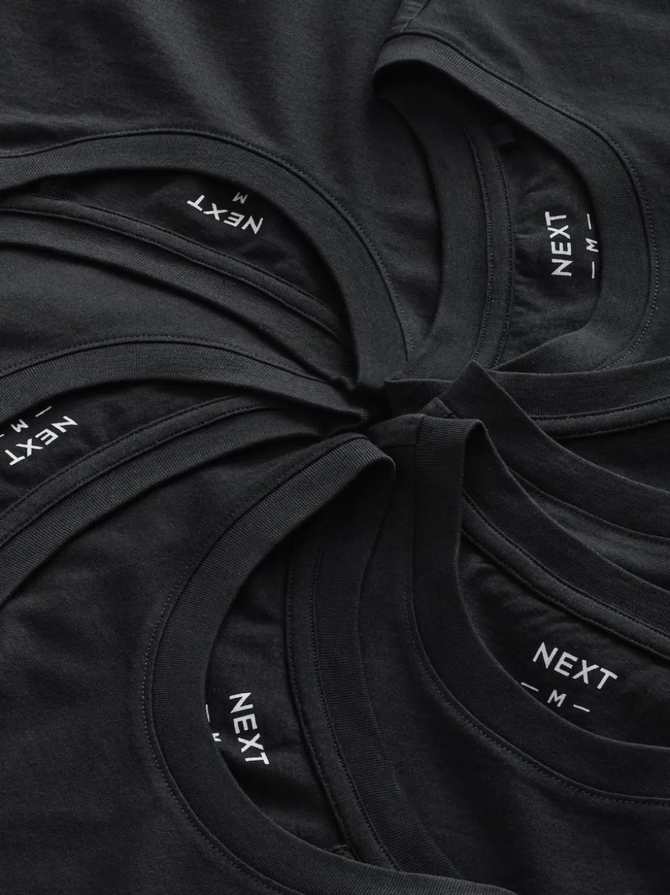 Noir - Ajustement régulier - Lot de t-shirts essentiels en coton 6