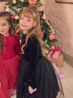 Noir - Angel & Rocket Robe Elsie Velvet en tulle