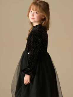 Noir - Angel & Rocket Robe Elsie Velvet en tulle