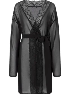 Noir - Ann Summers Peignoir en mousseline qui promet