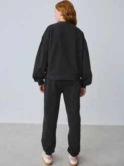 Noir - Baker by Ted Baker Ensemble 2 pièces à Imprimé floqué sweat carré et Joggings à poignets