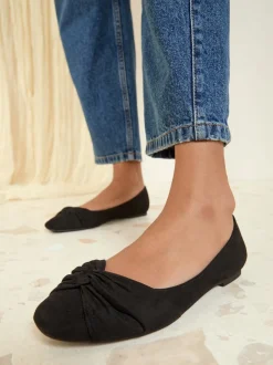 Noir - Ballerines plates Friends Like These Twist Detail à bout rond