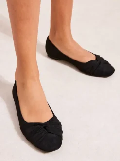 Noir - Ballerines plates Friends Like These Twist Detail à bout rond