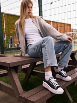 Noir - Baskets à plateforme Converse All Star Move Chuck Ox