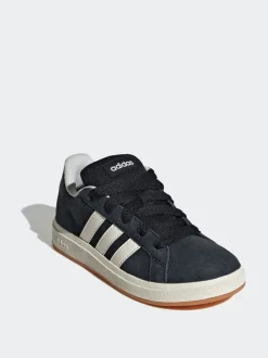 Noir - Baskets adidas Grand Court 00s en daim et dentelle pour enfant
