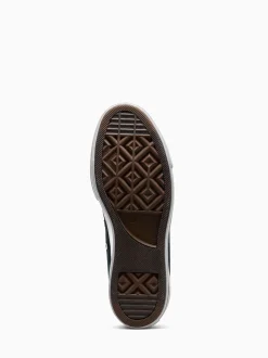 Noir - Baskets montante Converse pâle à plateformes élévatrices