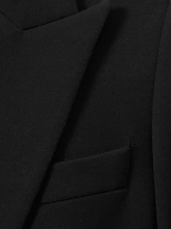 Noir - Blazer de costume droit ajusté Reiss Gabie