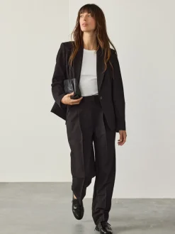 Noir - Blazer sculptant à simple boutonnage habillé