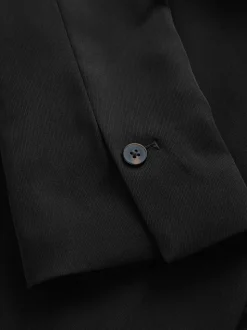 Noir - Blazer skinny à simple boutonnage et ceinture